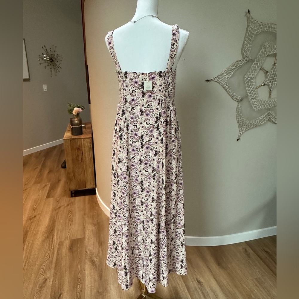 New with tags Z Suppy Floral fit and flare elastic smocked waist midi maxi dress - Picture 5 of 15